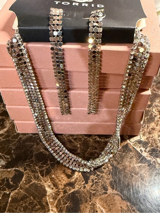 torrid Jewelry - Mesh Choker Necklace and Earrings Set